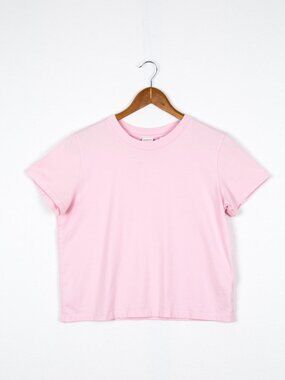 Aritzia Sunday Best Baby Pink Cropped T-Shirt Size S